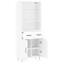 Aparador alto madera contrachapada blanco 69,5x34x180 cm by , Sideboards - Ref: Foro24-3200545, Price: 157,64 €, Discount: %