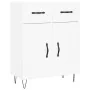 Aparador alto madera contrachapada blanco 69,5x34x180 cm by , Sideboards - Ref: Foro24-3200545, Price: 157,64 €, Discount: %