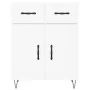 Aparador alto madera contrachapada blanco 69,5x34x180 cm by , Sideboards - Ref: Foro24-3200545, Price: 157,64 €, Discount: %