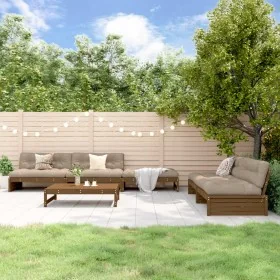 Juego muebles de jardín 6 piezas madera maciza pino marrón miel de , Conjuntos de jardín - Ref: Foro24-3186644, Precio: 677,4...