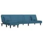 Sofá cama en forma de L terciopelo azul 255x140x70 cm by , Sofas - Ref: Foro24-3157250, Price: 379,77 €, Discount: %