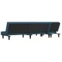 Sofá cama en forma de L terciopelo azul 255x140x70 cm by , Sofas - Ref: Foro24-3157250, Price: 379,77 €, Discount: %