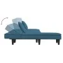 Sofá cama en forma de L terciopelo azul 255x140x70 cm by , Sofas - Ref: Foro24-3157250, Price: 379,77 €, Discount: %