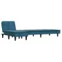 Sofá cama en forma de L terciopelo azul 255x140x70 cm de , Sofás - Ref: Foro24-3157259, Precio: 412,11 €, Descuento: %
