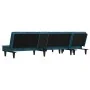 Sofá cama en forma de L terciopelo azul 255x140x70 cm de , Sofás - Ref: Foro24-3157259, Precio: 412,11 €, Descuento: %