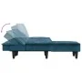 Sofá cama en forma de L terciopelo azul 255x140x70 cm de , Sofás - Ref: Foro24-3157259, Precio: 412,11 €, Descuento: %