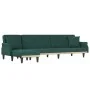 Sofá cama en forma de L terciopelo verde oscuro 271x140x70 cm de , Sofás - Ref: Foro24-3157278, Precio: 472,53 €, Descuento: %