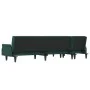 Sofá cama en forma de L terciopelo verde oscuro 271x140x70 cm de , Sofás - Ref: Foro24-3157278, Precio: 472,53 €, Descuento: %