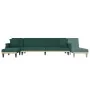 Sofá cama en forma de L terciopelo verde oscuro 271x140x70 cm de , Sofás - Ref: Foro24-3157278, Precio: 472,53 €, Descuento: %
