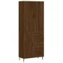 Aparador alto madera contrachapada marrón roble 69,5x34x180 cm by , Sideboards - Ref: Foro24-3195922, Price: 160,35 €, Discou...