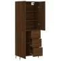 Aparador alto madera contrachapada marrón roble 69,5x34x180 cm by , Sideboards - Ref: Foro24-3195922, Price: 160,35 €, Discou...