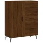 Aparador alto madera contrachapada marrón roble 69,5x34x180 cm by , Sideboards - Ref: Foro24-3195922, Price: 160,35 €, Discou...