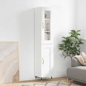 Aparador alto madera contrachapada blanco 34,5x34x180 cm von , Sideboards - Ref: Foro24-3199473, Preis: 100,10 €, Rabatt: %