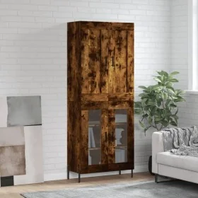 Aparador alto madera contrachapada roble ahumado 69,5x34x180 cm de , Aparadores - Ref: Foro24-3199630, Precio: 153,55 €, Desc...