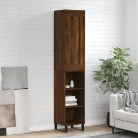 Aparador alto madera contrachapada roble marrón 34,5x34x180 cm by , Sideboards - Ref: Foro24-3200352, Price: 93,28 €, Discoun...