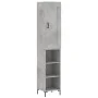 Aparador de madera contrachapada gris hormigón 34,5x34x180 cm by , Sideboards - Ref: Foro24-3200325, Price: 89,42 €, Discount: %