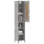 Aparador de madera contrachapada gris hormigón 34,5x34x180 cm by , Sideboards - Ref: Foro24-3200325, Price: 89,42 €, Discount: %