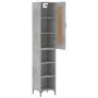 Aparador de madera contrachapada gris hormigón 34,5x34x180 cm by , Sideboards - Ref: Foro24-3200325, Price: 89,42 €, Discount: %