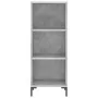 Aparador de madera contrachapada gris hormigón 34,5x34x180 cm by , Sideboards - Ref: Foro24-3200325, Price: 89,42 €, Discount: %