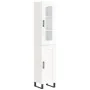 Aparador alto madera contrachapada blanco brillo 34,5x34x180 cm by , Sideboards - Ref: Foro24-3199515, Price: 115,29 €, Disco...