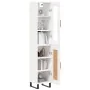 Aparador alto madera contrachapada blanco brillo 34,5x34x180 cm by , Sideboards - Ref: Foro24-3199515, Price: 115,29 €, Disco...