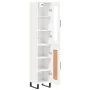 Aparador alto madera contrachapada blanco brillo 34,5x34x180 cm by , Sideboards - Ref: Foro24-3199515, Price: 115,29 €, Disco...