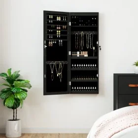 Espejo con joyero y luces LED para pared negro by , Mirrors - Ref: Foro24-353245, Price: 108,26 €, Discount: %