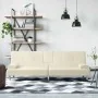 Sofá cama con portavasos cuero sintético color crema by , Sofas - Ref: Foro24-351927, Price: 313,87 €, Discount: %