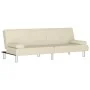 Sofá cama con portavasos cuero sintético color crema by , Sofas - Ref: Foro24-351927, Price: 313,87 €, Discount: %