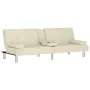 Sofá cama con portavasos cuero sintético color crema by , Sofas - Ref: Foro24-351927, Price: 313,87 €, Discount: %