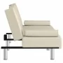 Sofá cama con portavasos cuero sintético color crema by , Sofas - Ref: Foro24-351927, Price: 313,87 €, Discount: %