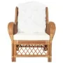 Sofá con cojín ratán natural y lino marrón claro by , Sofas - Ref: Foro24-325471, Price: 274,79 €, Discount: %