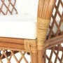 Sofá con cojín ratán natural y lino marrón claro by , Sofas - Ref: Foro24-325471, Price: 274,79 €, Discount: %