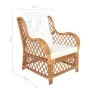Sofá con cojín ratán natural y lino marrón claro by , Sofas - Ref: Foro24-325471, Price: 274,79 €, Discount: %