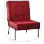 Silla de relajación de terciopelo color vino tinto 65x79x87 cm de , Sillas - Ref: Foro24-325775, Precio: 147,28 €, Descuento: %