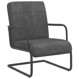 Silla voladiza de terciopelo gris oscuro by , Armchairs - Ref: Foro24-325789, Price: 153,46 €, Discount: %