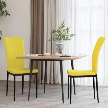 Sillas de comedor 2 uds terciopelo amarillo mostaza de , Sillas de comedor - Ref: Foro24-326100, Precio: 95,92 €, Descuento: %