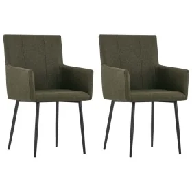 Sillas de comedor con reposabrazos 2 unidades tela marrón von , Essstühle - Ref: Foro24-281843, Preis: 169,92 €, Rabatt: %