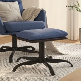 Reposapiés de tela y cuero sintético azul 60x60x36 cm de , Otomanas - Ref: Foro24-341600, Precio: 38,66 €, Descuento: %