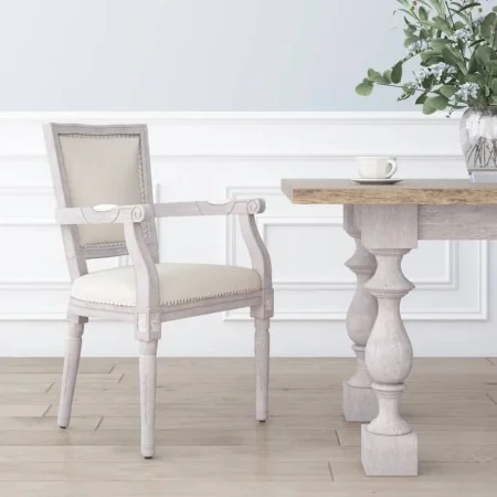Silla de comedor de lino de , Sillas de comedor - Ref: Foro24-344494, Precio: 228,56 €, Descuento: %
