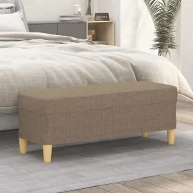 Banco de tela gris taupe 100x35x41 cm by , Banks - Ref: Foro24-349382, Price: 57,84 €, Discount: %