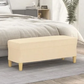 Banco de tela color crema 100x35x41 cm de , Bancos - Ref: Foro24-349377, Precio: 59,41 €, Descuento: %