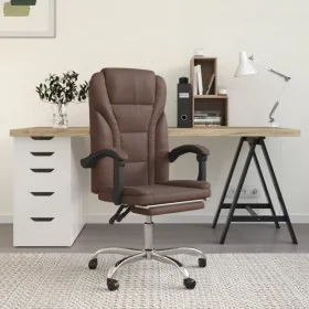 Silla de oficina reclinable cuero sintético marrón de , Sillas de oficina - Ref: Foro24-349698, Precio: 113,29 €, Descuento: %