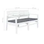 Banco de jardín 2 plazas con cojines 133 cm plástico blanco de , Bancos de jardín - Ref: Foro24-45622, Precio: 216,03 €, Desc...