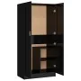 Armario madera contrachapada negro brillante 82,5x51,5x180 cm de , Armarios roperos - Ref: Foro24-803441, Precio: 181,66 €, D...