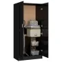Armario madera contrachapada negro brillante 82,5x51,5x180 cm de , Armarios roperos - Ref: Foro24-803441, Precio: 181,66 €, D...