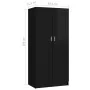 Armario madera contrachapada negro brillante 82,5x51,5x180 cm de , Armarios roperos - Ref: Foro24-803441, Precio: 181,66 €, D...