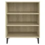 Aparador de madera contrachapada color roble Sonoma 57x35x70 cm by , Sideboards - Ref: Foro24-806061, Price: 45,67 €, Discoun...
