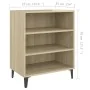 Aparador de madera contrachapada color roble Sonoma 57x35x70 cm by , Sideboards - Ref: Foro24-806061, Price: 45,67 €, Discoun...