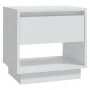 Mesita de noche madera contrachapada blanco 45x34x44 cm de , Mesitas de noche - Ref: Foro24-809512, Precio: 42,33 €, Descuent...